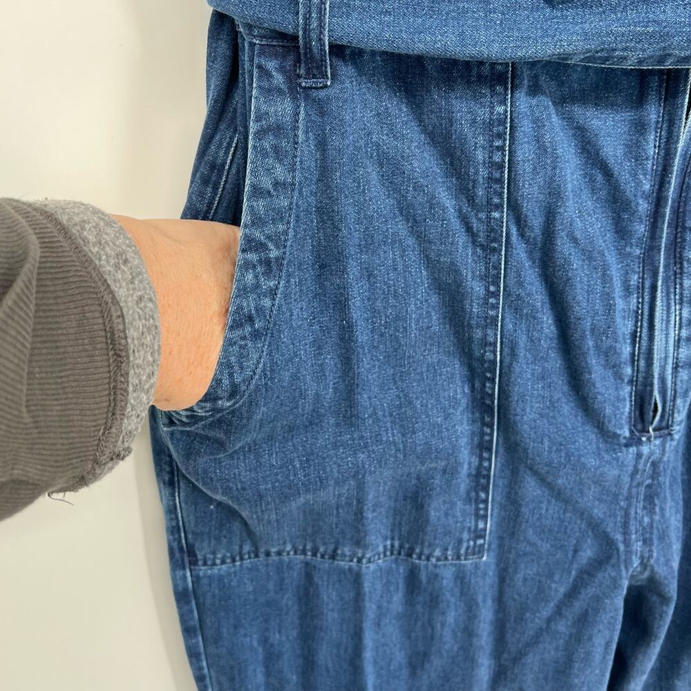 Rachel Comey X Target Denim Sleeveless Jumpsuit Women's Size 14 Blue 100% Cotton - Picture 6 of 11